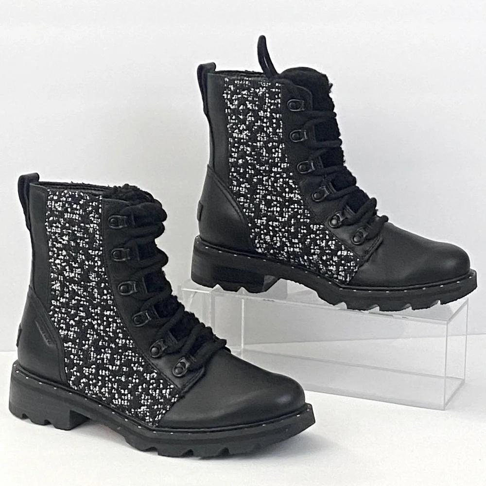 New Sorel Lennox Genuine Shearling Waterproof Lace-Up Boot - Picture 10 of 12